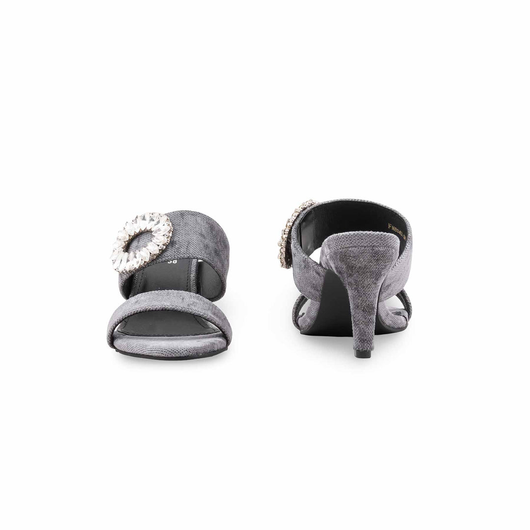 Grey Fancy Slipper For Ladies FN8043