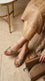 Golden Fancy Sandal For Women FN8046