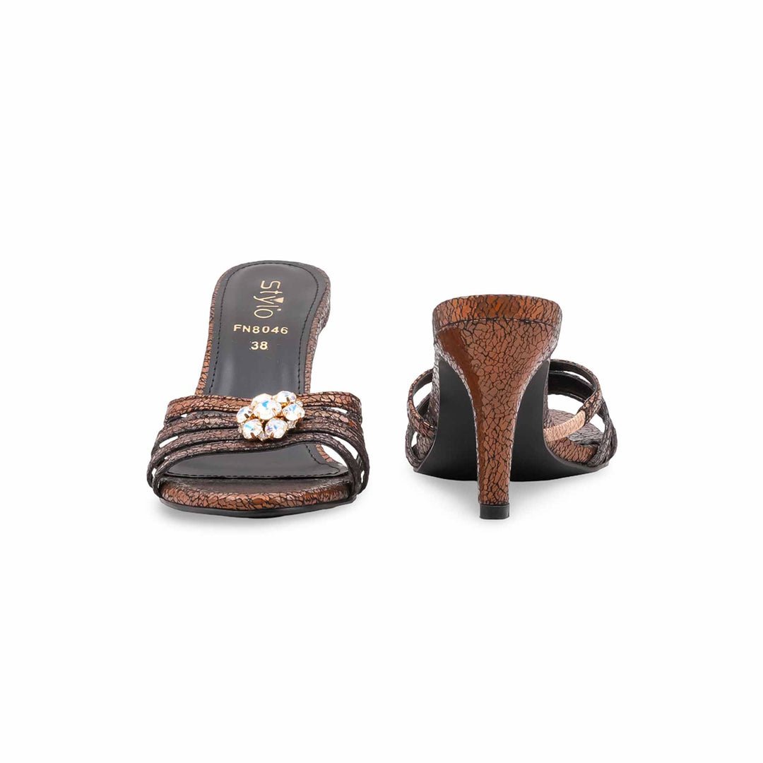 Copper Fancy Sandal For Women FN8046