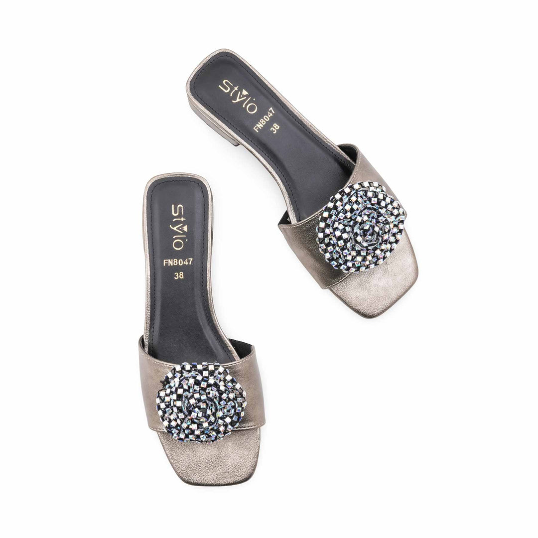 Grey Fancy Slipper For Ladies FN8047