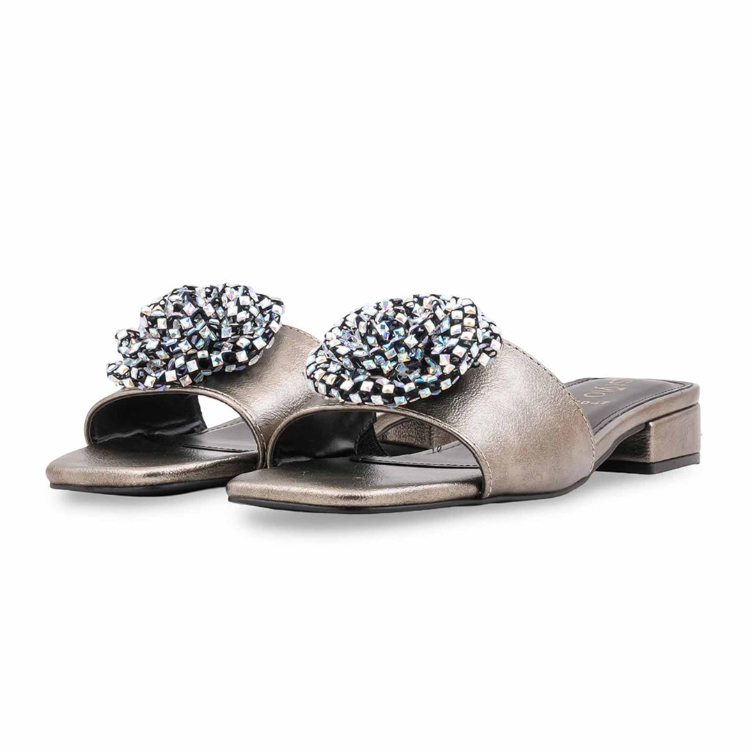 Grey Fancy Slipper For Ladies FN8047