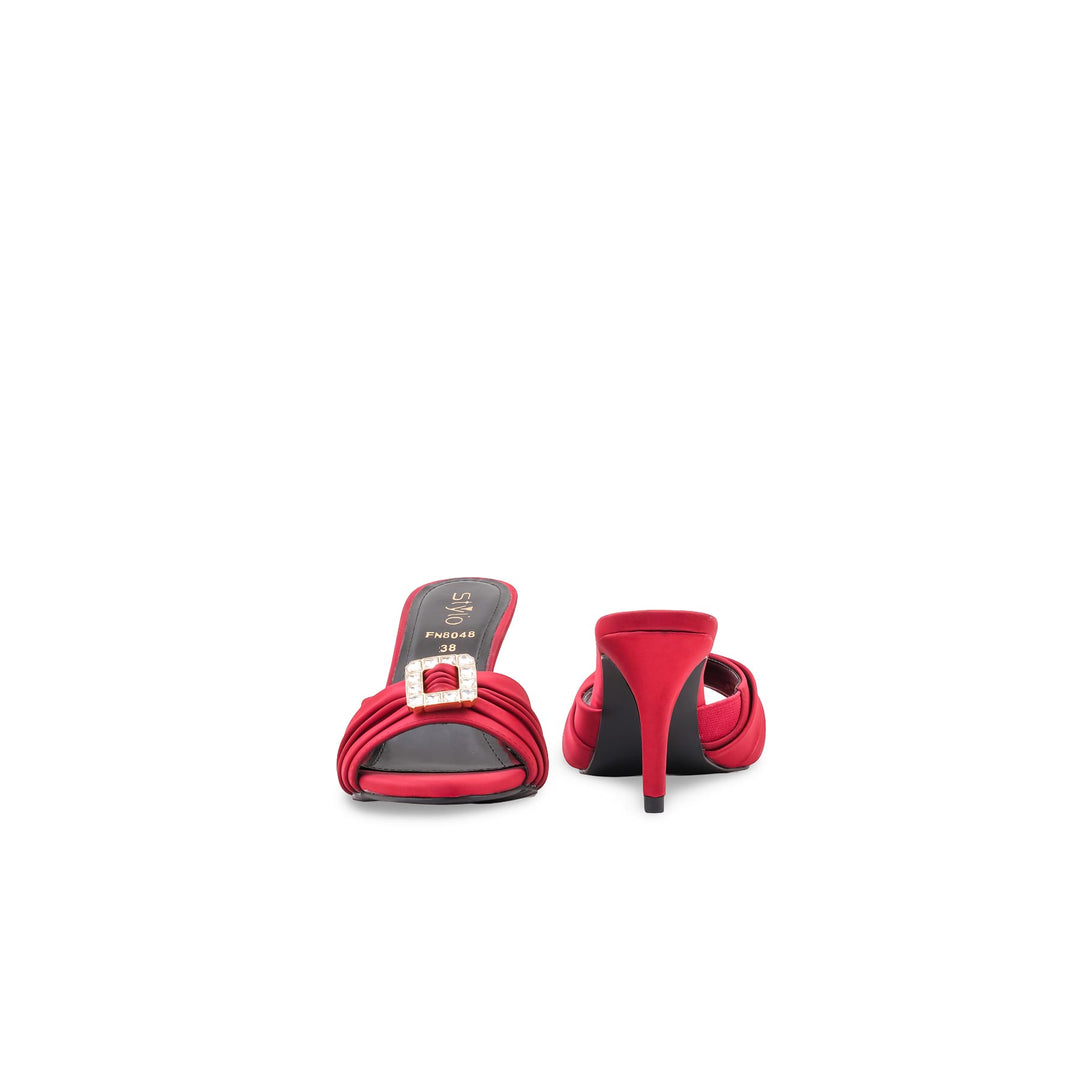 Maroon Fancy Sandal For Women FN8048