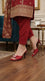Maroon Fancy Sandal For Women FN8048
