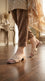 Golden Fancy Slipper For Women FN8049