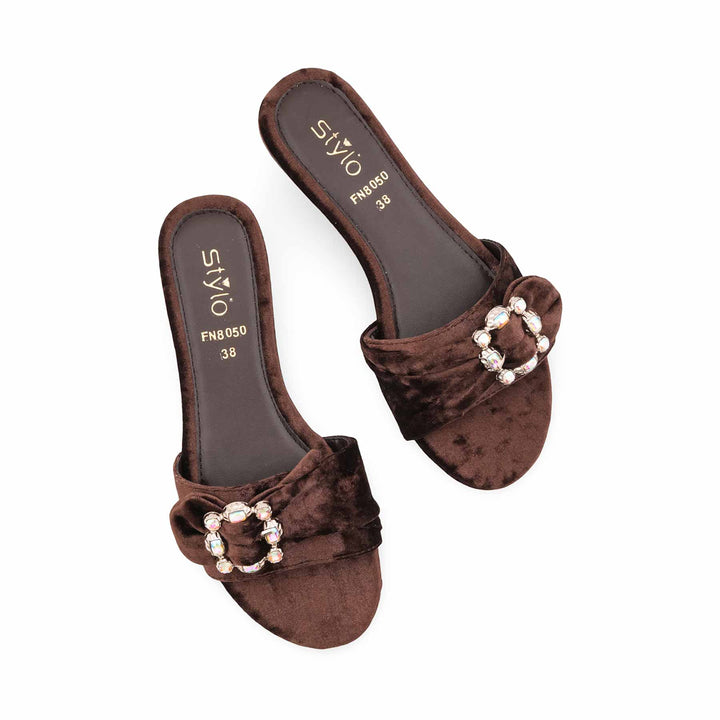 Brown Fancy Slipper For Women FN8050