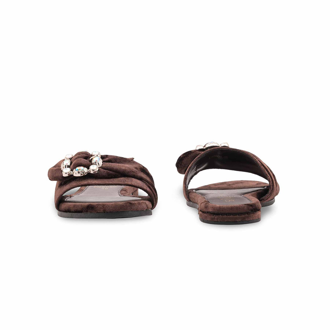 Brown Fancy Slipper For Women FN8050