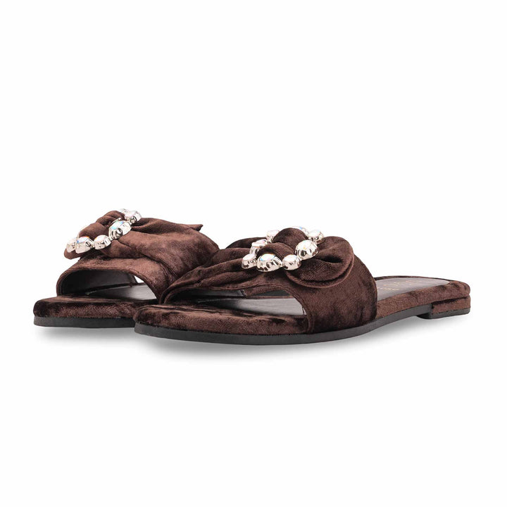 Brown Fancy Slipper For Women FN8050