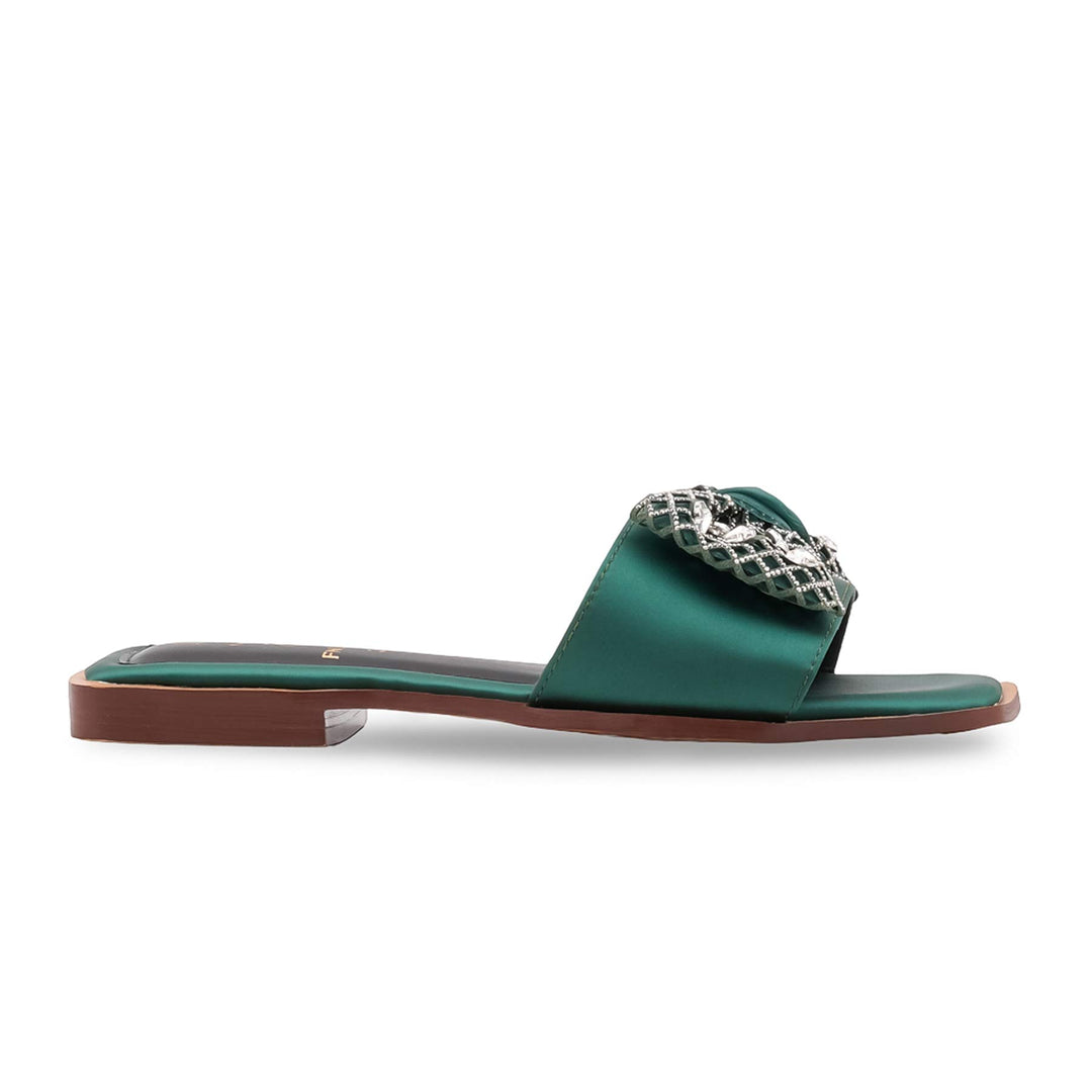 Green Fancy Slipper For Ladies FN8053