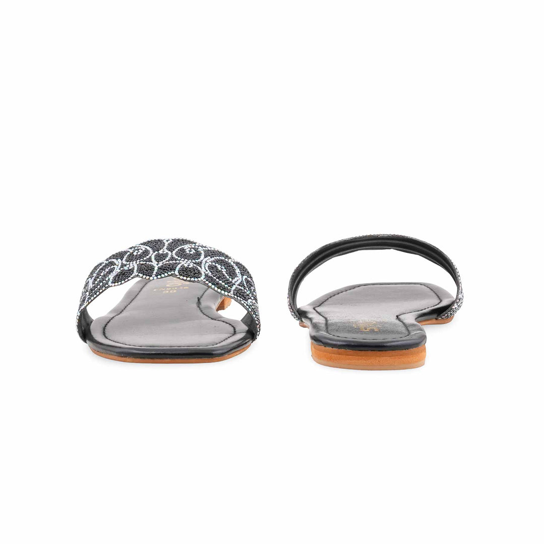 Black Fancy Slipper For Women FN8056