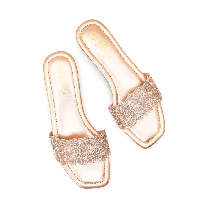 Peach Fancy Slipper For Ladies FN8056