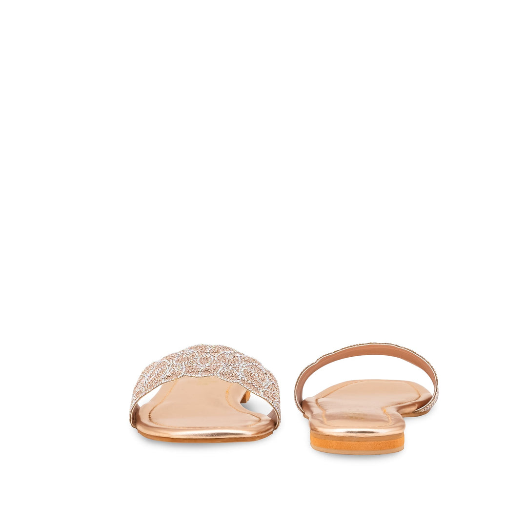 Peach Fancy Slipper For Ladies FN8056