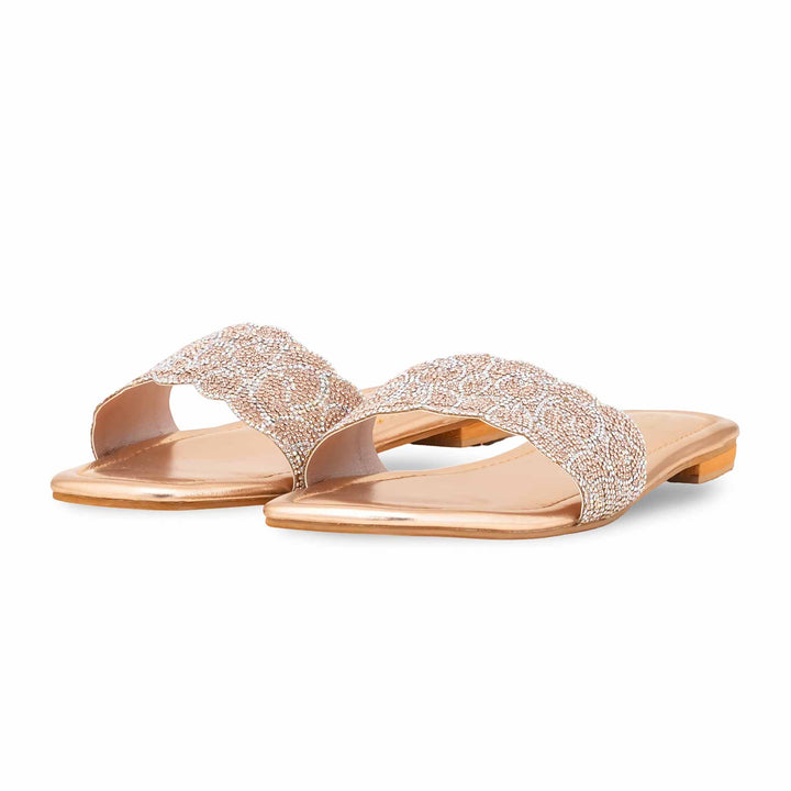 Peach Fancy Slipper For Ladies FN8056