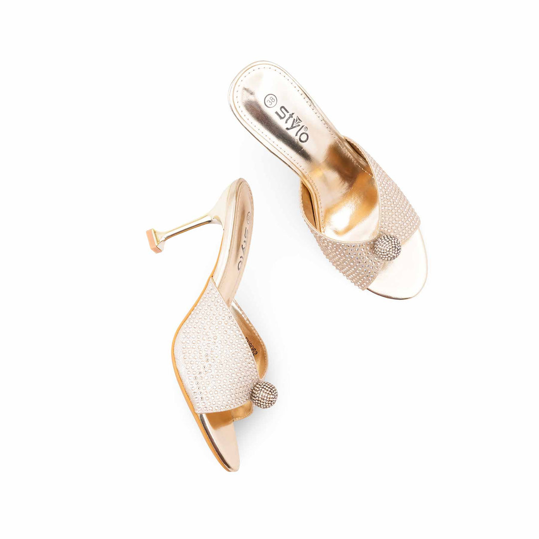 Golden Fancy Slipper For Women FN8062