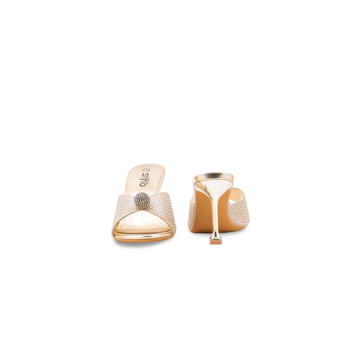 Golden Fancy Slipper For Women FN8062