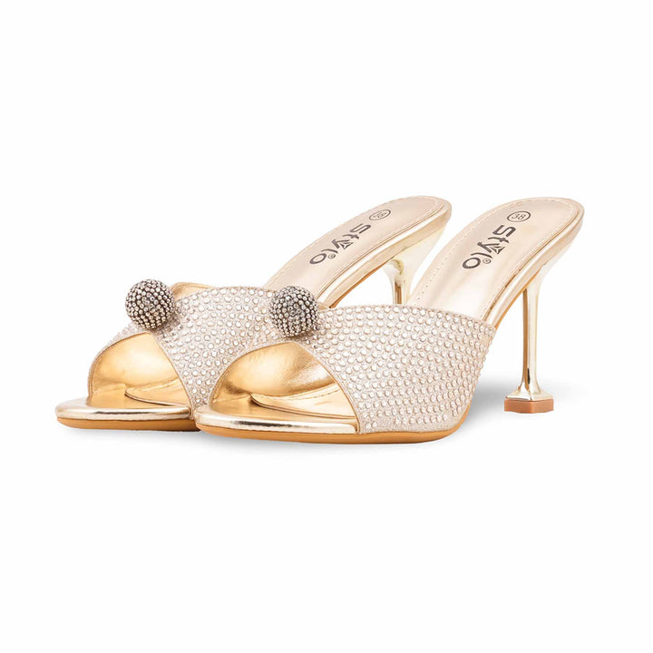 Golden Fancy Slipper For Women FN8062