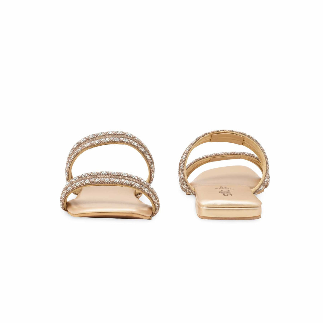 Golden Fancy Slipper For Ladies FN8065