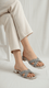 Silver Fancy Slipper For Ladies FN8068