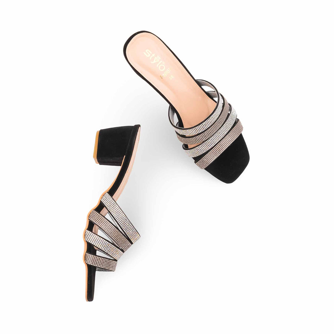 Black Fancy Slipper For Women FN8074