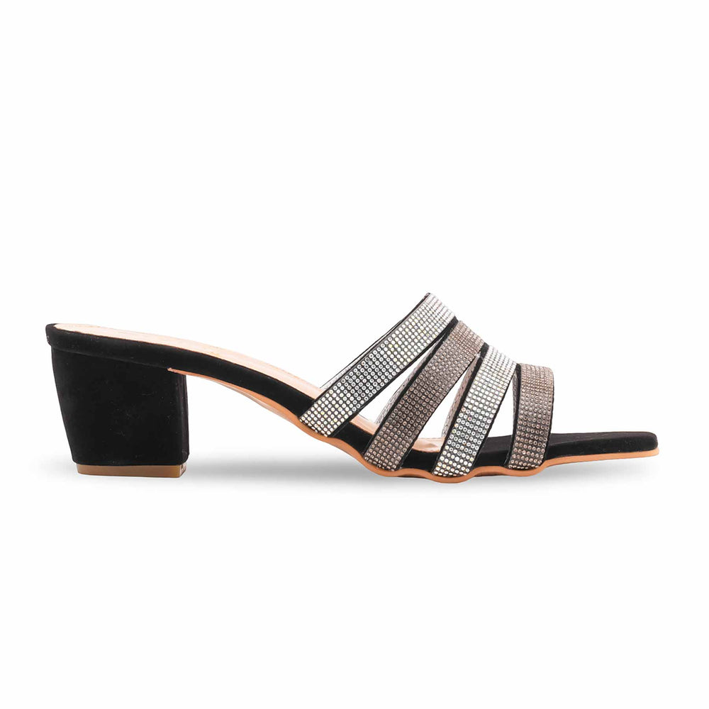 Black Fancy Slipper For Women FN8074