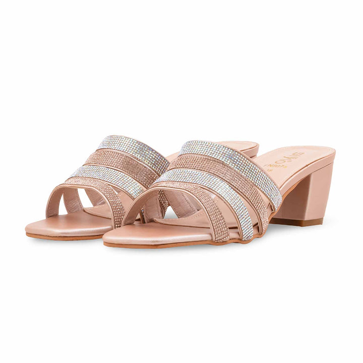 Peach Fancy Slipper For Women FN8074