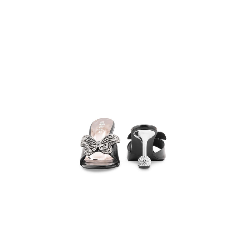 Black Fancy Slipper For Women FN8076