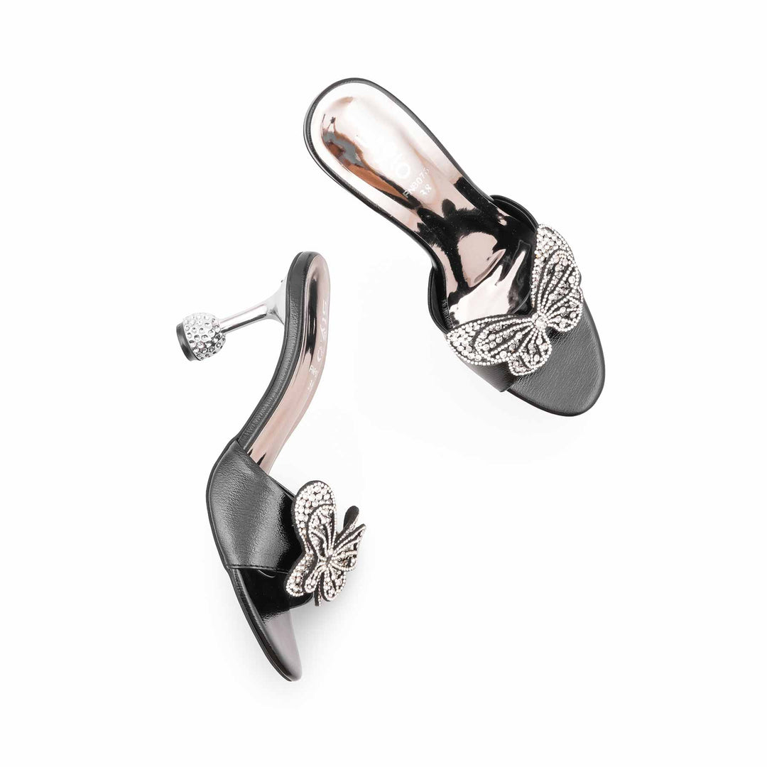 Black Fancy Slipper For Women FN8076