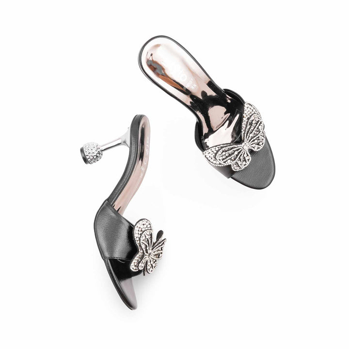 Black Fancy Slipper For Women FN8076