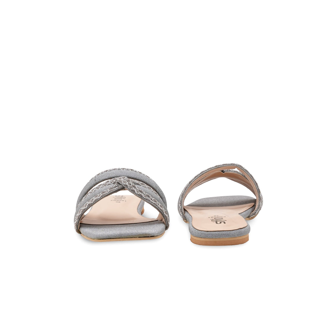 Grey Fancy Slipper For Ladies FN8081
