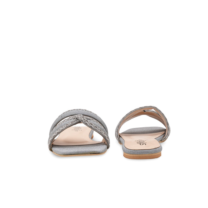 Grey Fancy Slipper For Ladies FN8081