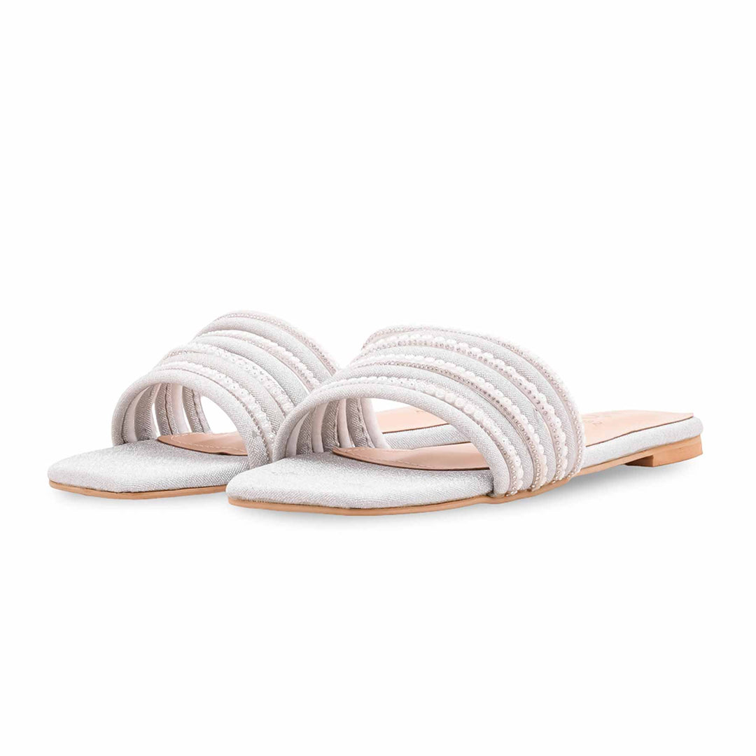 Silver Fancy Women Slipper FN8082