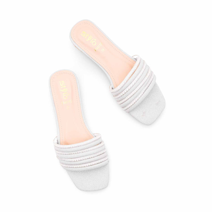 Silver Fancy Women Slipper FN8082