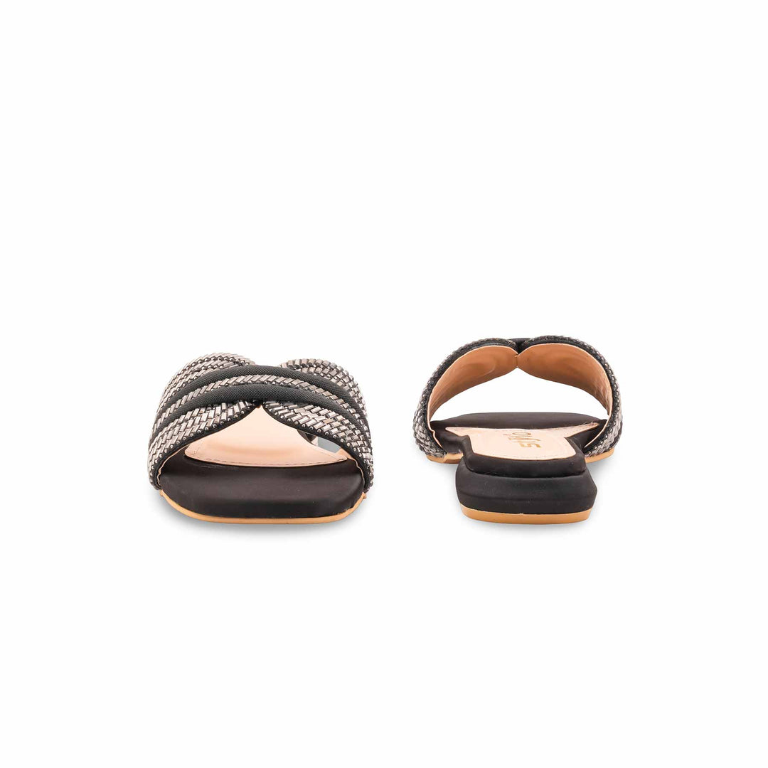 Black Fancy Slipper For Women FN8084
