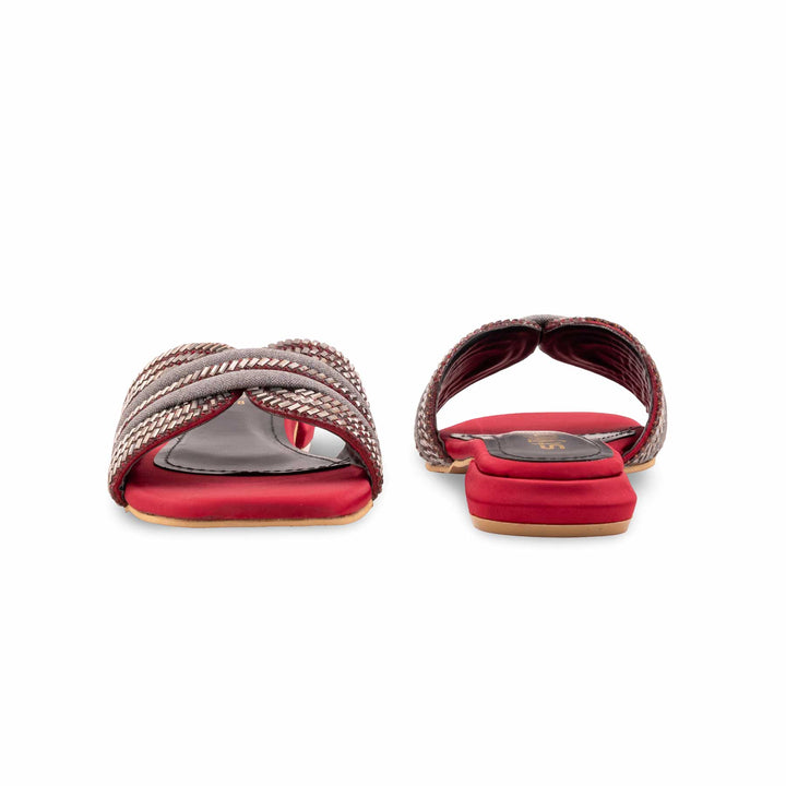 Maroon Fancy Slipper For Ladies FN8084