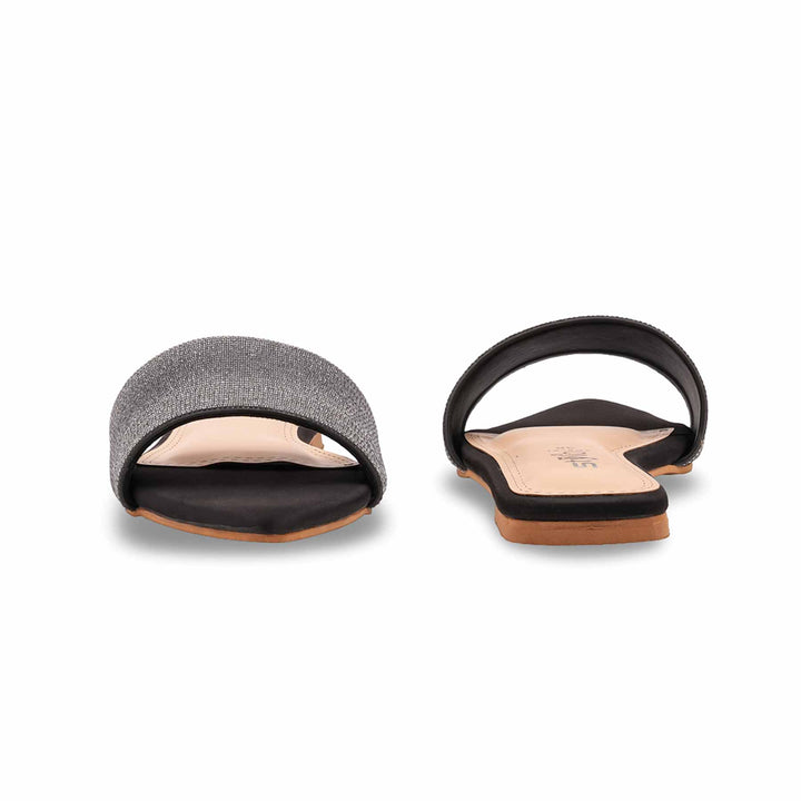 Black Fancy Slipper For Women FN8087