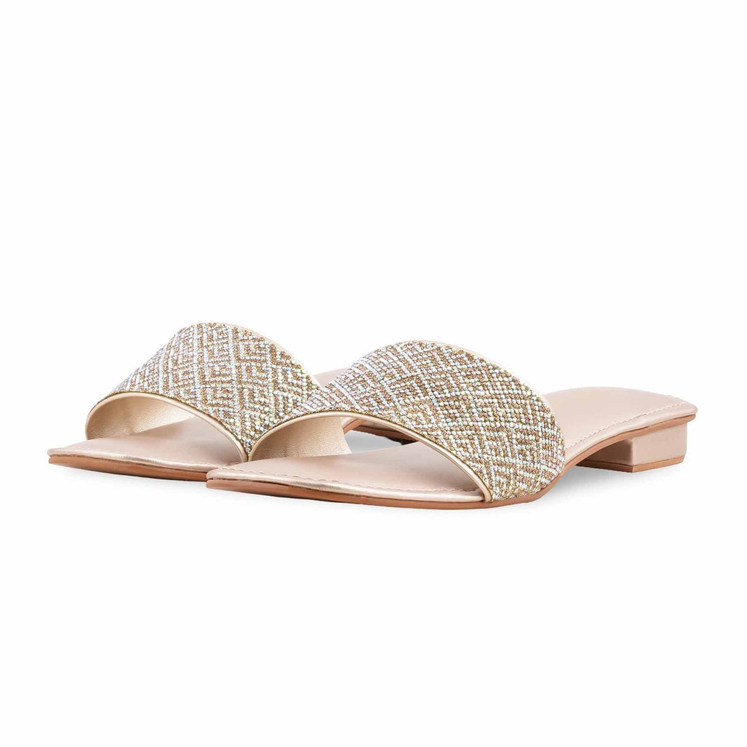 Golden Fancy Slipper For Ladies FN8088