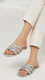 Silver Fancy Slipper For Ladies FN8089