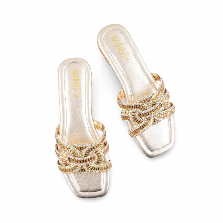 Golden Fancy Slipper For Women FN8089