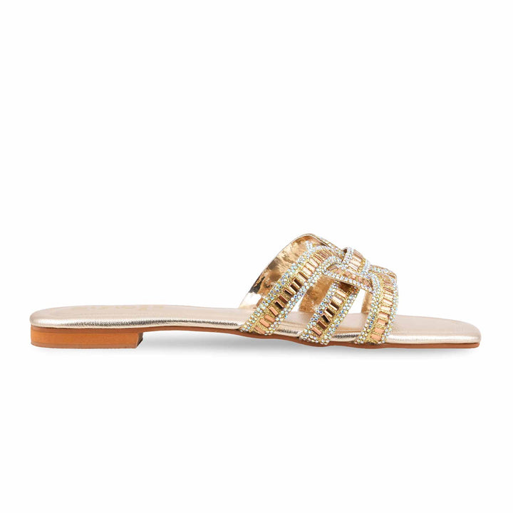 Golden Fancy Slipper For Women FN8089