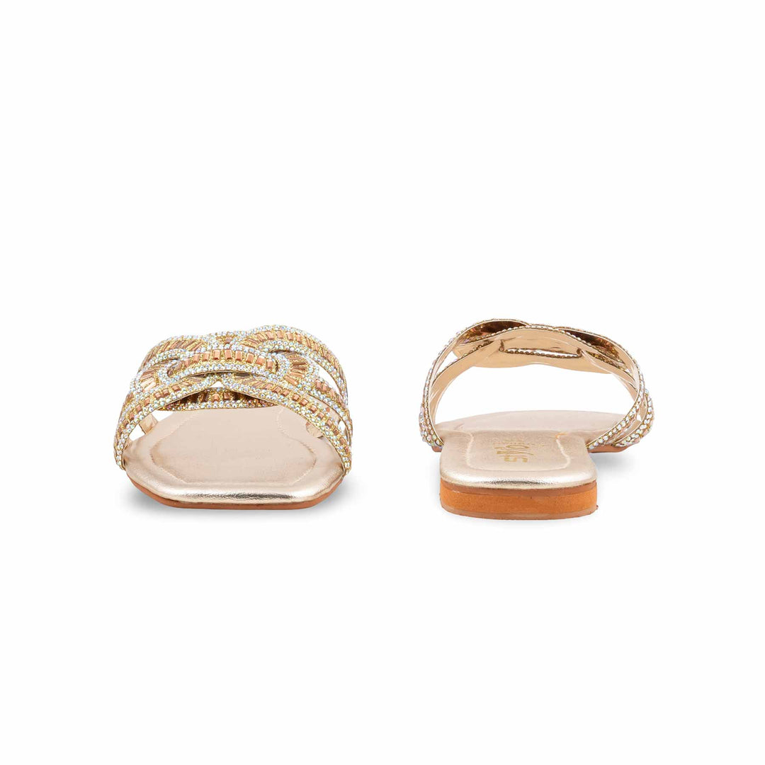 Golden Fancy Slipper For Women FN8089