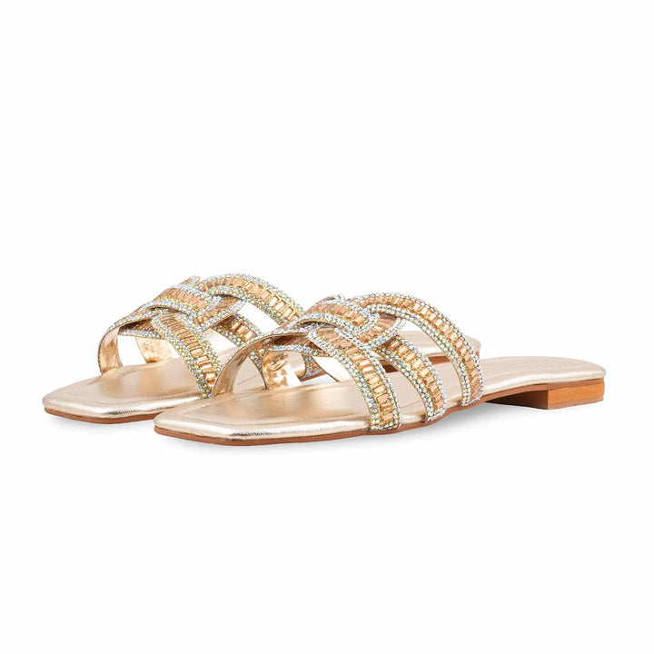 Golden Fancy Slipper For Women FN8089