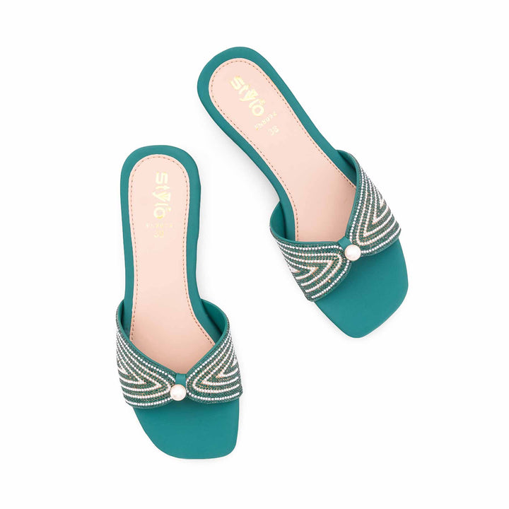 Green Fancy Women Slipper FN8098