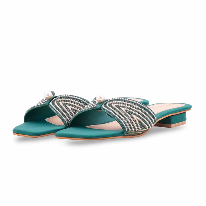 Green Fancy Women Slipper FN8098