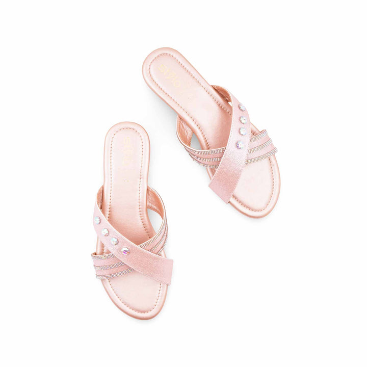 Peach Fancy Slipper For Women FN8100