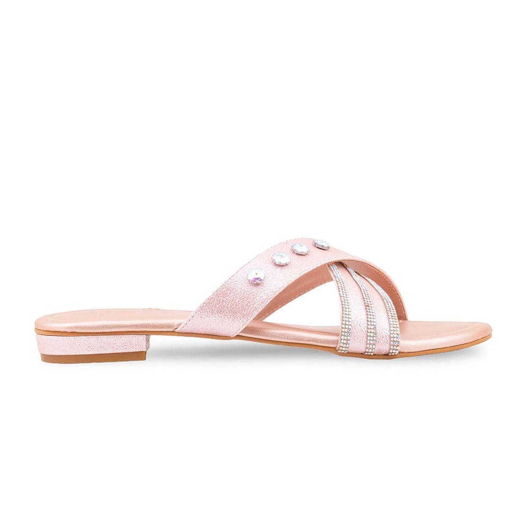 Peach Fancy Slipper For Women FN8100