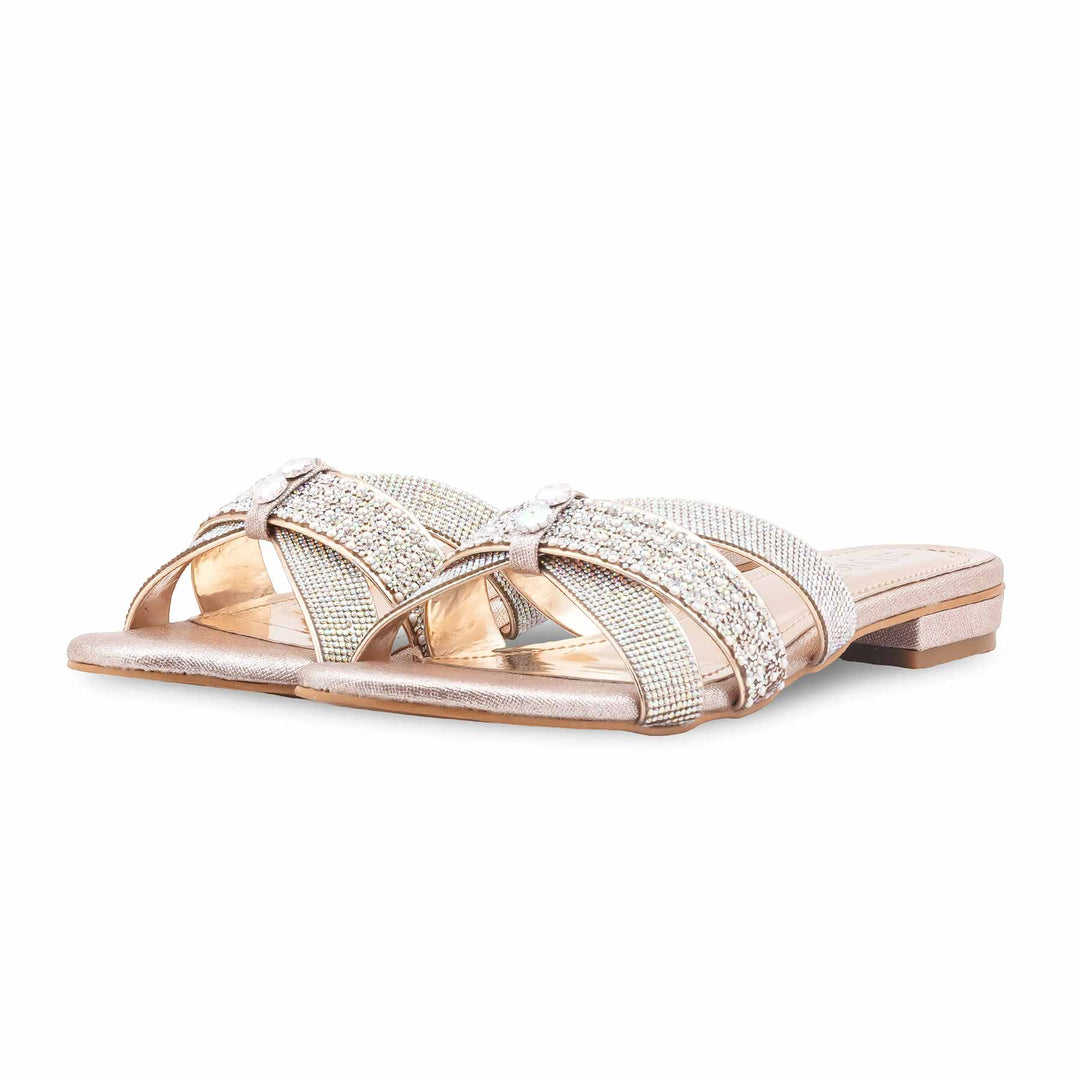 Golden Fancy Slipper For Ladies FN8101