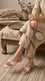 Golden Fancy Chappal For Ladies FN8102