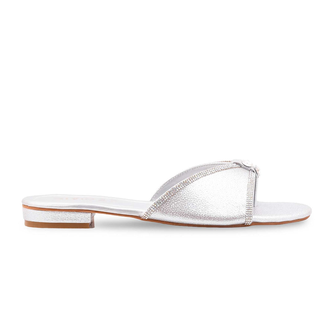 Silver Fancy Women Slipper FN8102