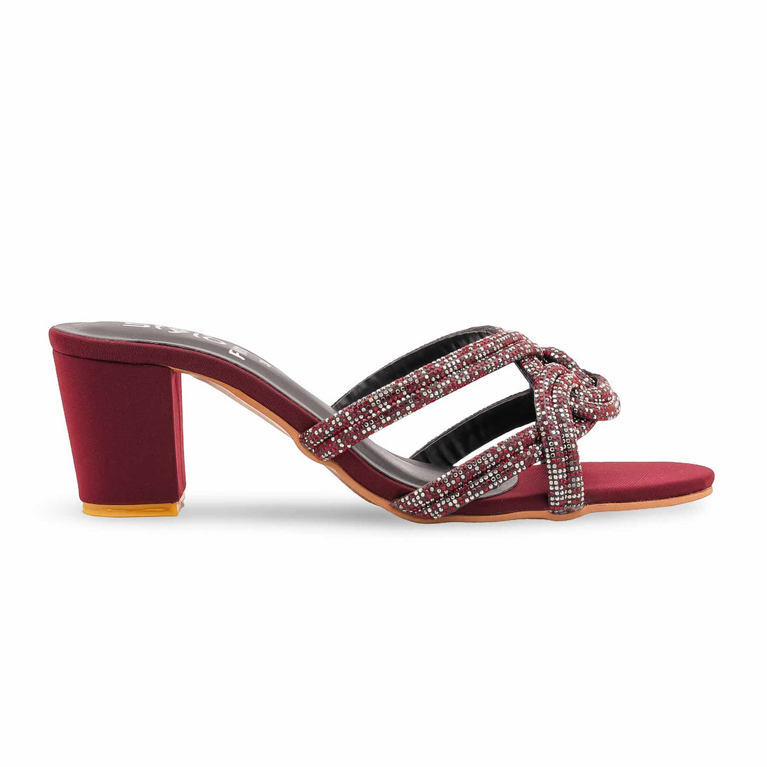 Maroon Fancy Slipper For Women FN8103