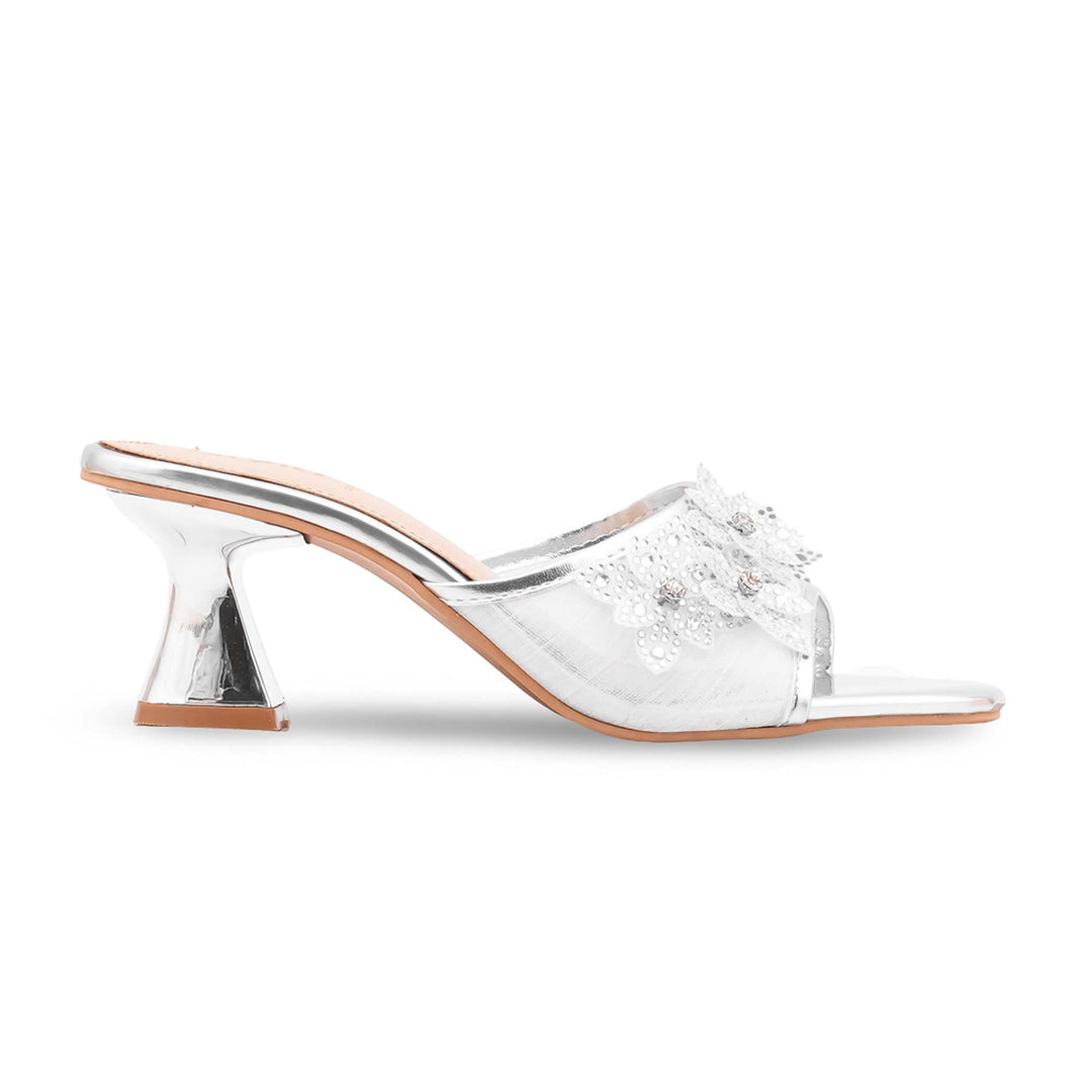 Silver Fancy Women Slipper FN8107