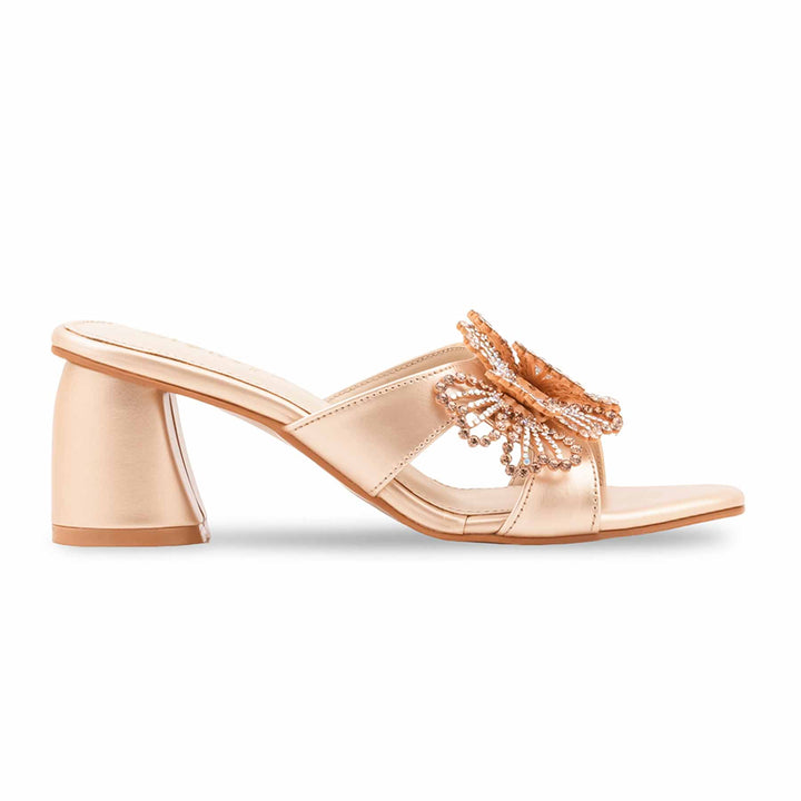 Golden Fancy Slipper For Women FN8109